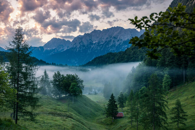 Rückblick auf die Seen bei Mittenwald