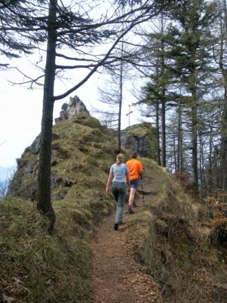 am Gipfelgrat des Kranzhorns