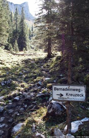 Zustieg Mauerscharte vom Bernadeinweg