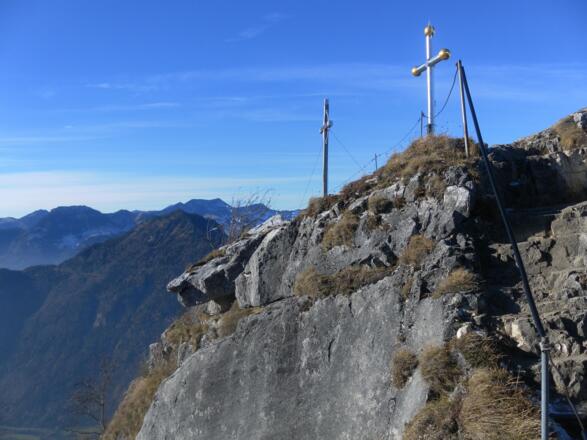 doppelbekreuzter Kranzhorngipfel