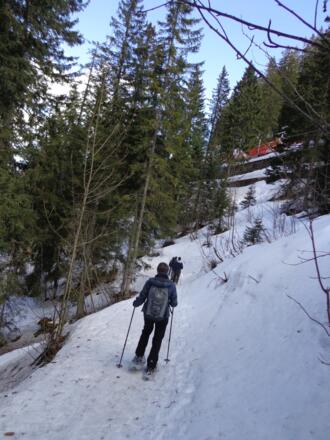 Meditationsweg im Winter mit Schneeschuhen