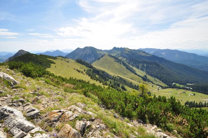 Blick vom Jägerkamp zur Rotwand - dem höchsten Punkt der 3-Tages Tour