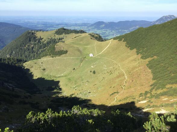 Zustiegsweg von der Schattengrenze links zur Alm
