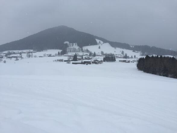 Blick von oben nach der Steigung