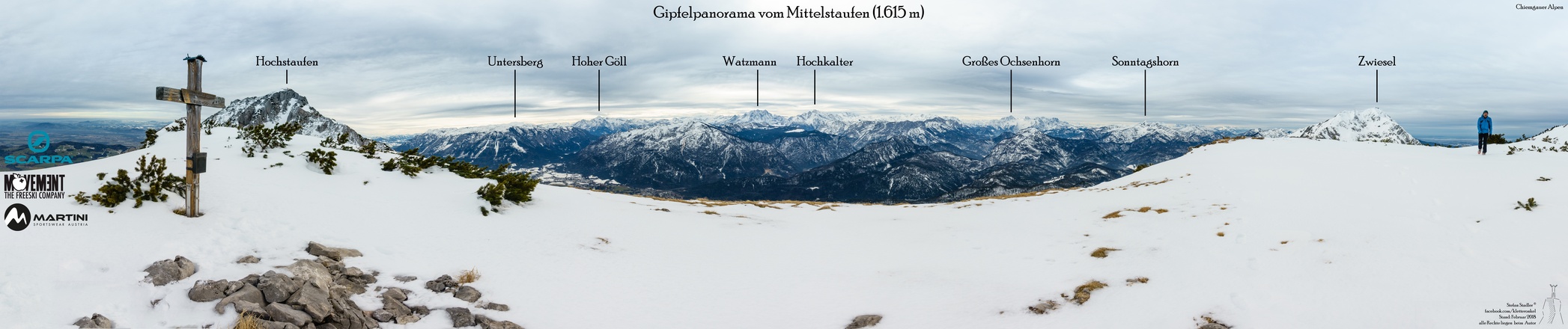 Gipfelpanorama am Mittelstaufen