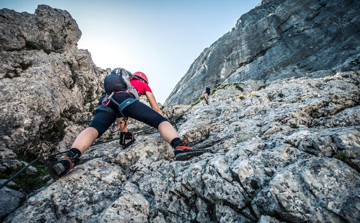 Einstieg Hochstaufen Klettersteig