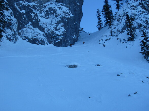 kurzer Gegenanstieg in die Scharte - jenseits ist der Frillensand