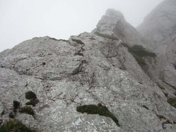 die Nordwestkante vom Einstieg aus gesehen