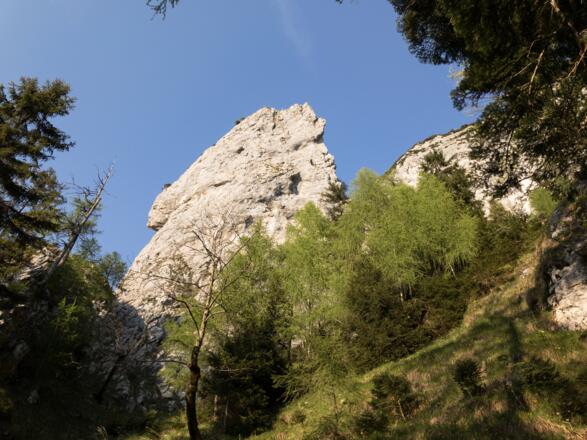 der Große Turm von unten (sehr hohe Talseite)