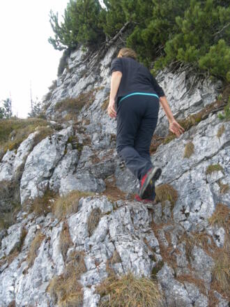 kurze Kletterpassage