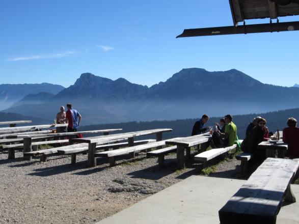 Ausblick auf Hochstaufen und Zwiesel