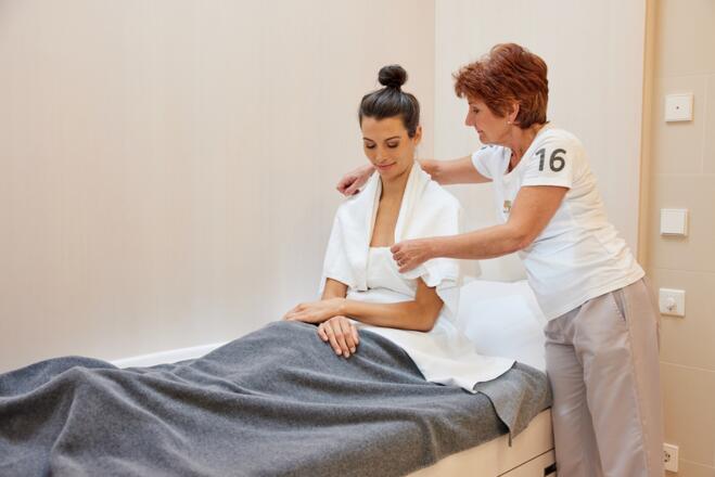 persönliche Betreuung durch die Badefrau