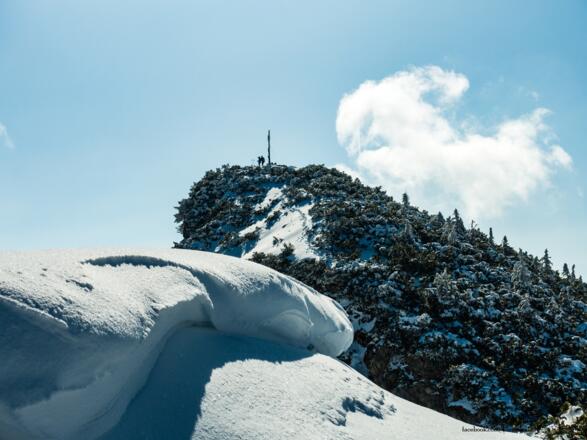 kleine Wechte am Grat zum Österreichischen Schinder