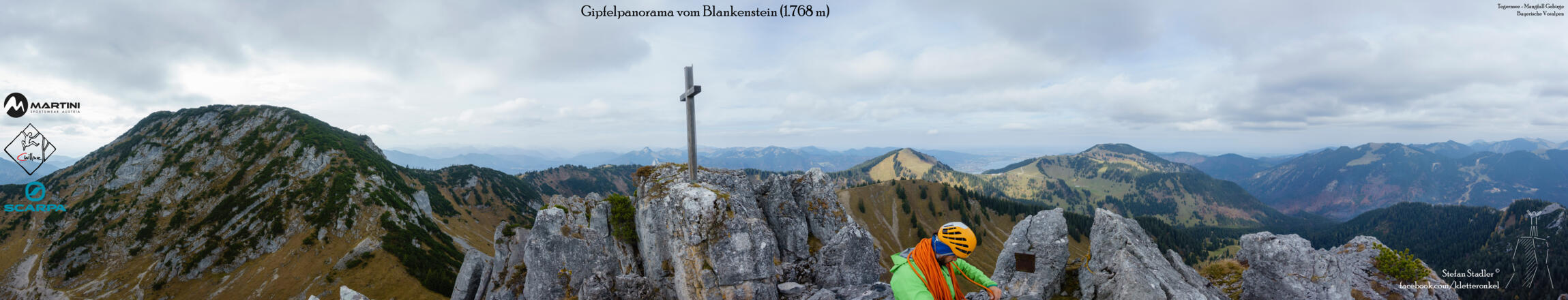 Gipfelpanorama vom Blankenstein im Mangfall-Gebirge