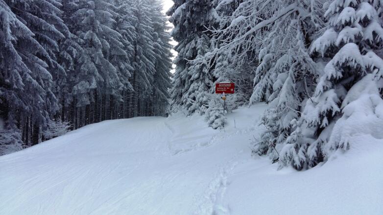 Abzweigung für Skitourengeher
