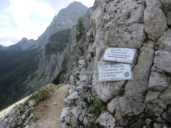 Wegweiser am Gjaidsteig