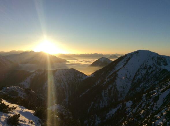 Foto von Bergtour: Herzogstand-Heimgarten-Überschreitung mit grandiosen Aussichten • Bayerische Voralpen (14.01.2018 18:36:23 #2) 