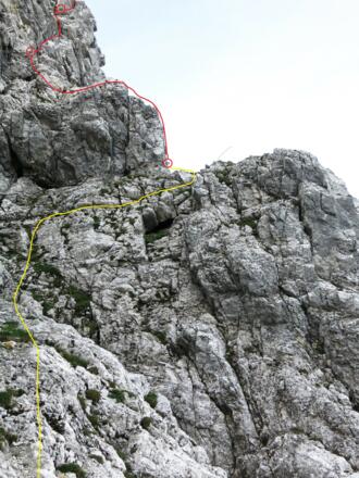 Einstieg und Beginn der Route