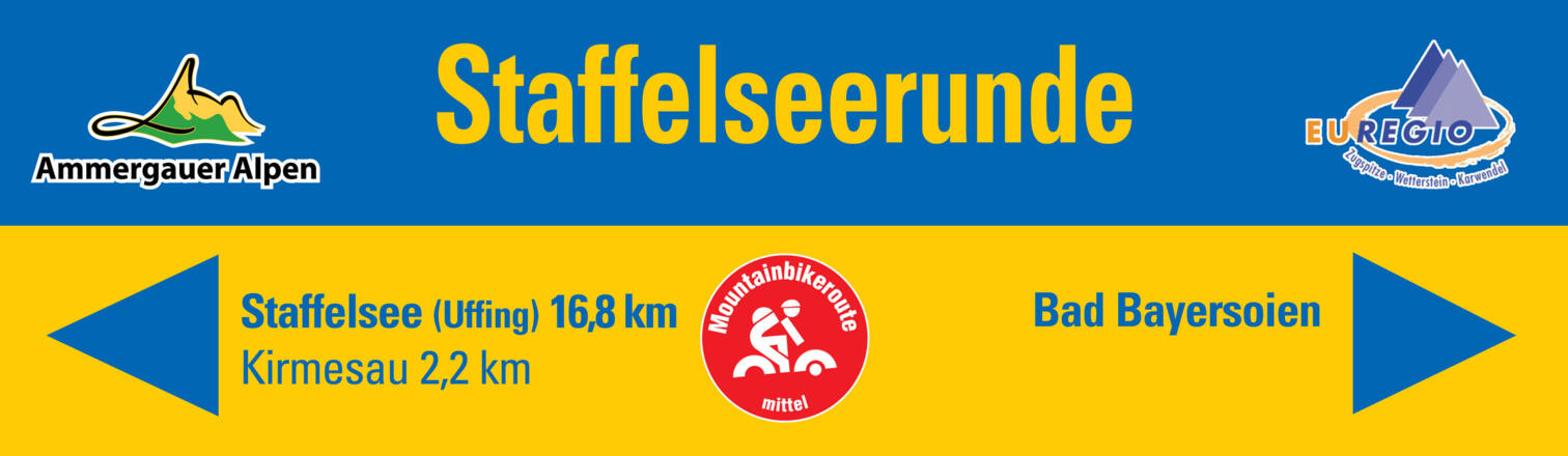 Beschilderung Radtour Staffelsee Runde
