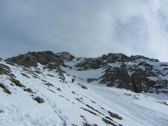 Skitour Kreuzspitze - Gipfelaufstieg