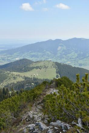 Rückblick auf dem Gipfelgrat