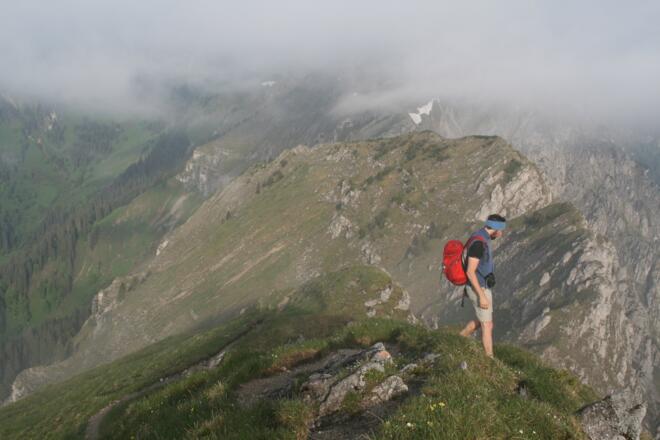 Eine wunderschöne Kammüberschreitung wartet nach der Klammspitze.