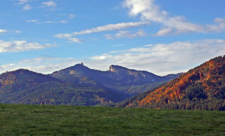 Radtour Kammerlrunde - Blick auf Teufestättkopf und Laubeneck