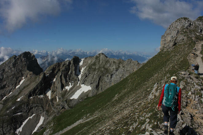 Blick zurück Richtung  Linderspitze