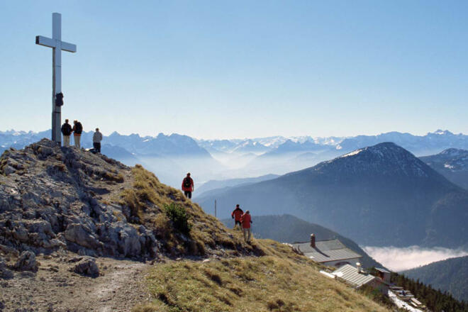 Bergtour Heimgarten über die Kaseralm - Ausblick vom Heimgarten