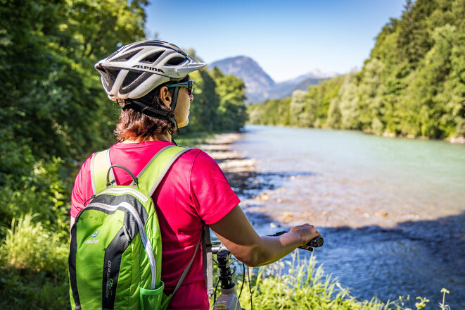 Radfahren an der Salzach