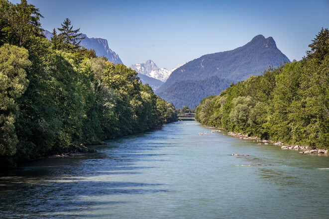 Radfahren an der Salzach