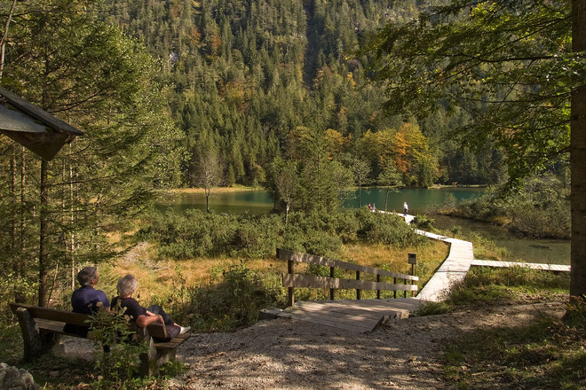 Durchatmen am Falkensee bei Inzell im Chiemgau