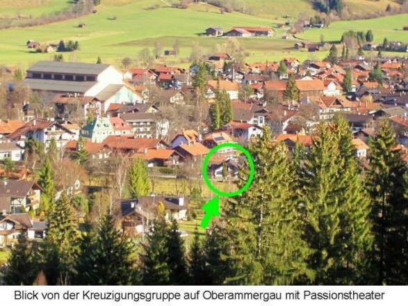 Blick von kreuzigungsgruppe