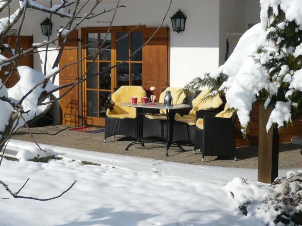 Terrasse im Winter