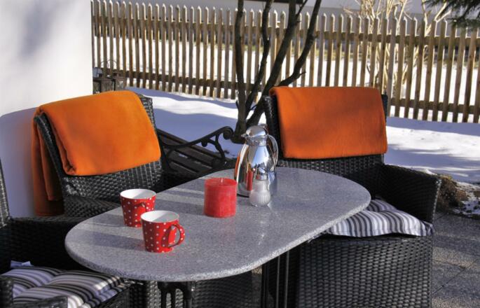 Terrasse im Winter