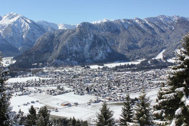Oberammergau mit Kofel Winter