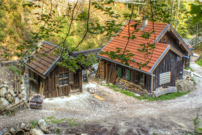 Wetzsteinmühle - restaurierte Mühle von Außen