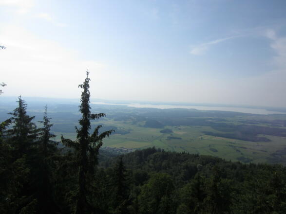 Schöne Aussicht aus der Nordwand des Engelstein