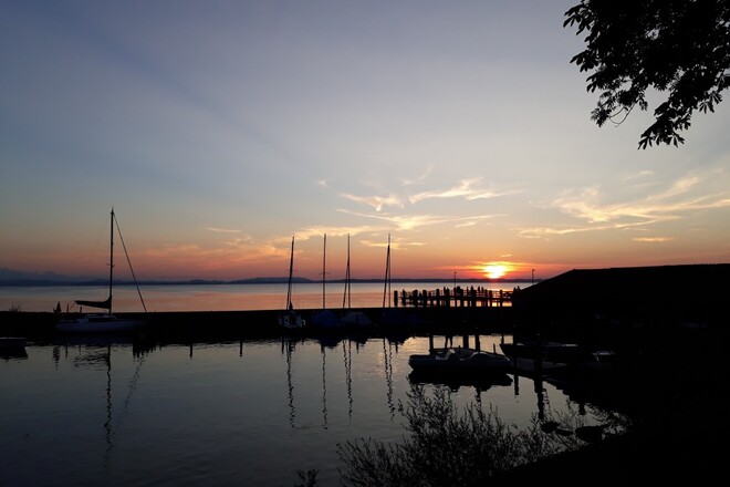 Sonnenuntergang Chieming