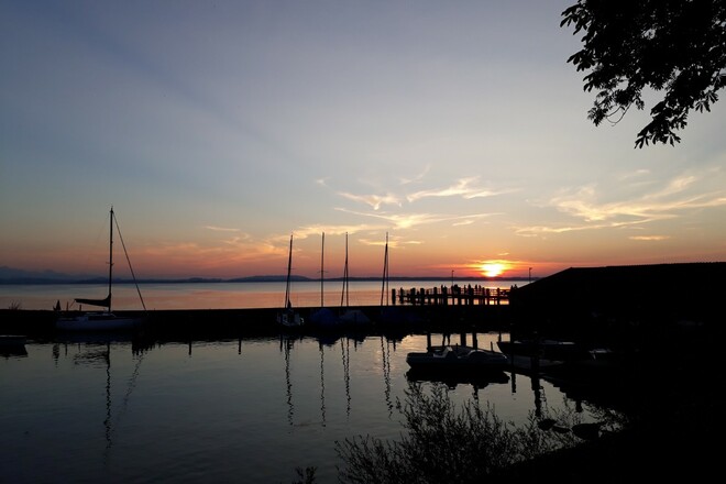 Sonnenuntergang in Chieming