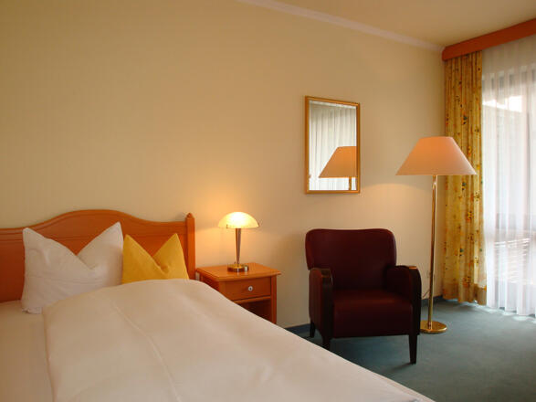 komfortables Einzelzimmer mit Bettbreite von 1,20 m