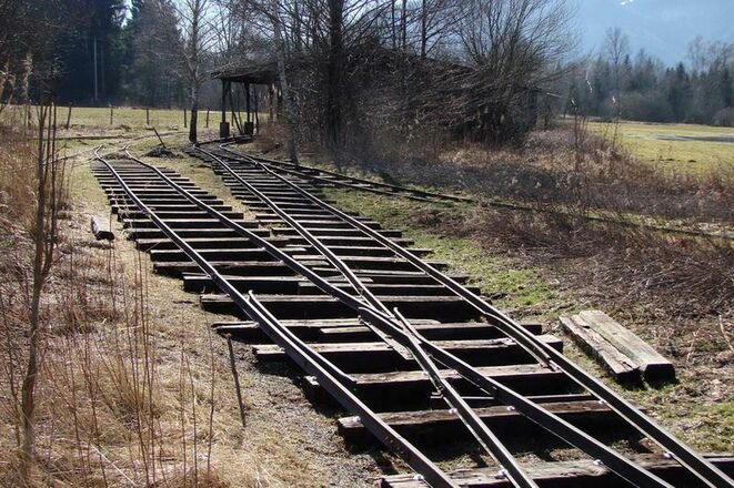 Feldbahngleise Richtung Kendlmühlfilze