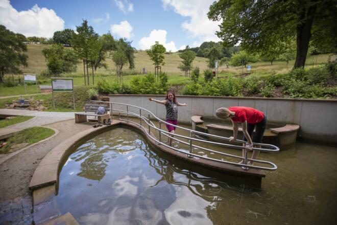 Barrierefreie Wassertretanlage Mespelbrunn