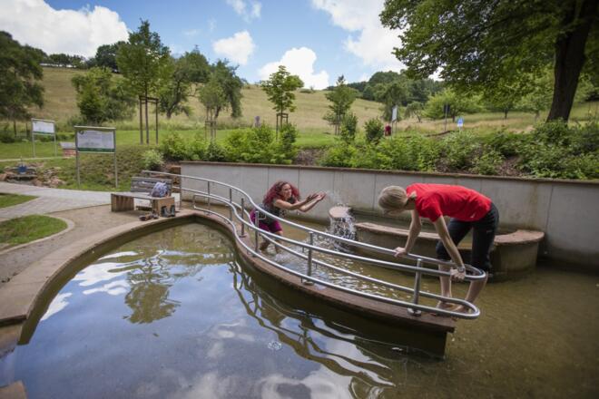 Barrierefreie Wassertretanlage Mespelbrunn
