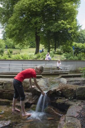 Barrierefreie Wassertretanlage Mespelbrunn