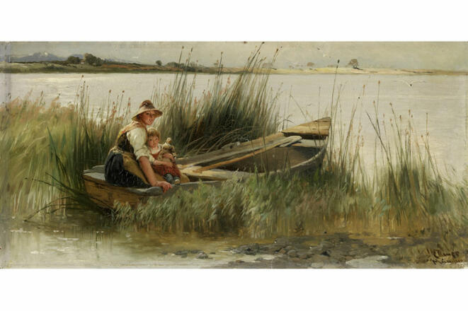 Karl Raupp | Mutter und Kind am Chiemsee