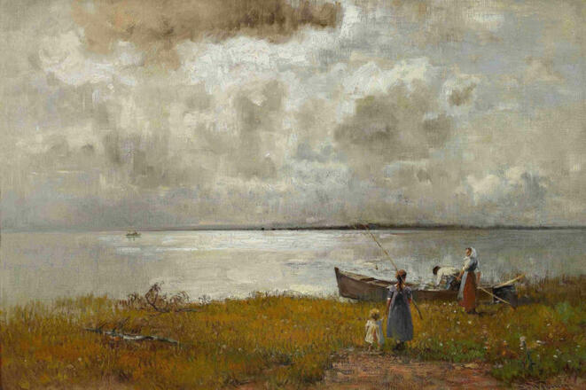 Josef Wopfner | Fischerfamilie am Chiemsee