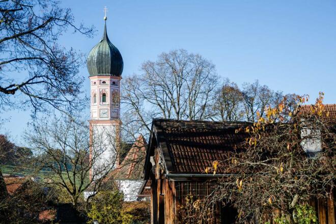 Themenweg - Mühlenweg - Blick auf die Kirche St. Agatha