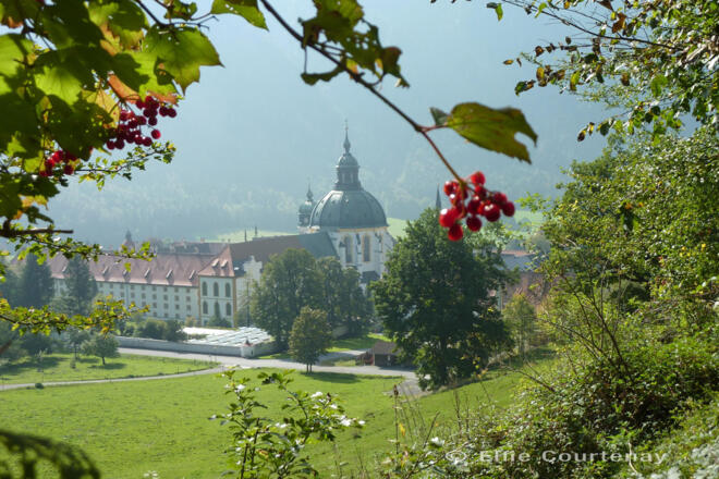 Fernwanderweg - Meditationsweg, 6. Etappe - Blick auf Kloster Ettal