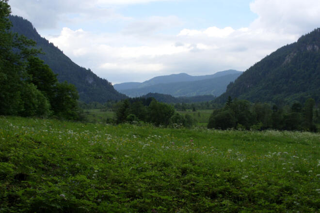Fernwanderweg Meditationsweg Ammergauer Alpen - Blick am Döttenbichl